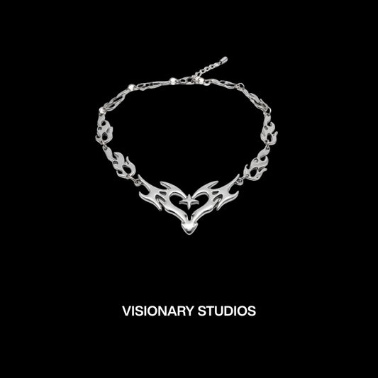 FLAMING HEART CHOKER